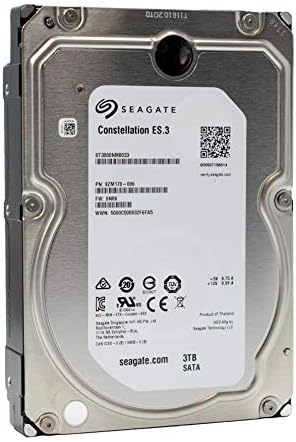 Seagate Constellation Es.3 | ST3000NM0033 | 3TB 7.2K סלד 128 MB מטמון 3.5 SATA 6GB/S | כונן דיסק קשיח פנימי ארגוני HDD